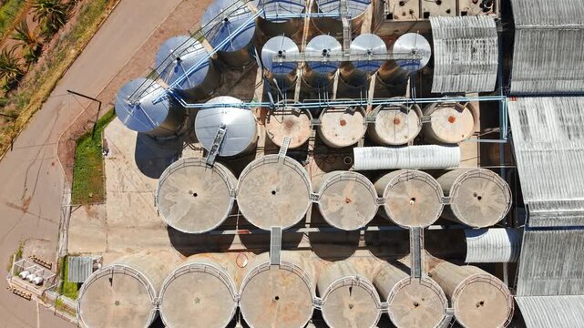 Aerial View of Pisco Distillery in Ovalle Chile, Traditional Spirit Production in Coquimbo Valley
