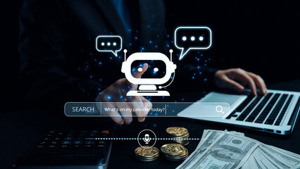 AI assistant with voice chat interface, combining smart chatbot, voice command, and AI-powered...