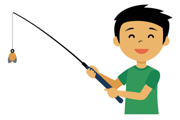 man fishing on the beach