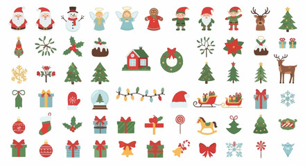 Christmas Icons Collection Festive Vector Art for Holiday Designs
