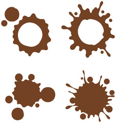Dynamic chocolate splash set for creative design projects vector graphic design