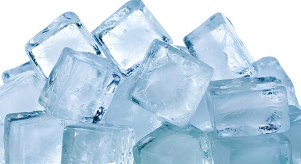 Refreshing ice cubes border cool refreshment beverage chilling drink frosty cold texture