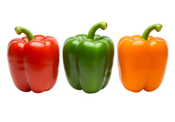Fresh bell peppers vibrant and colorful trio