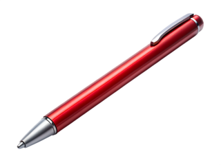 A Sleek Red Stylus Pen for Precision Touchscreen Navigation  Isolated on a White Background ,PNG. AI Generated.