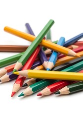 Fototapeta premium Vibrant assortment of colorful pencils for creative artistic projects and educational activities