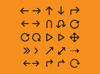 set of vector arrows