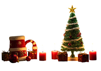 Enchanting Christmas with candles and festive cheer