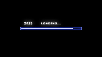 New Year Loading Bar Animation.  New year 2025 to 2042 animation.  Year change animation.