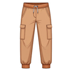 Vector PNG of fleece-lined winter pants with elastic cuffs, perfect for cozy fashion, outdoor apparel, or cold-weather clothing concepts — combining warmth, style, and function