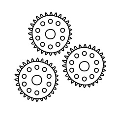 gear wheels isolated on white