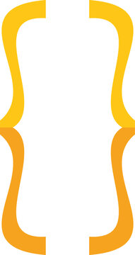 Golden curly brackets symbol creating an empty space, representing coding and programming concepts