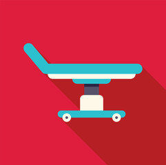 Empty gurney symbolizing patient care and medical procedures in healthcare facilities