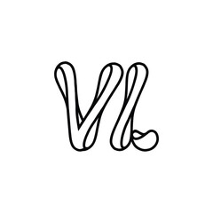 VL monogram logo design letter text name symbol monochrome logotype alphabet character simple logo