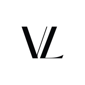 VL monogram logo design letter text name symbol monochrome logotype alphabet character simple logo