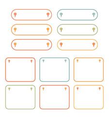 Fototapeta premium Hot Air Balloon Frame Label Design Set