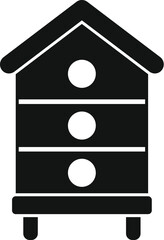 Simple beehive with round entrances for honey production and beeswax storage