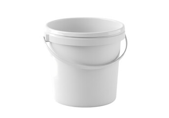 Clean white bucket ready for paint or storage use