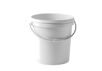 Crisp white plastic bucket ready for your next project