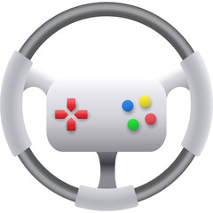 Modern Gaming Steering Wheel Controller With Colorful Buttons And D Pad For Driving Simulation Games And Racing Adventures