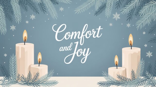 Celebrate the warmth of the season with a blue Christmas card featuring glowing candles and festive accents. Blue Christmas Service