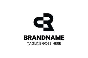 Letters CR or RC Monogram Logo, suitable for any brand with CR or RC initials