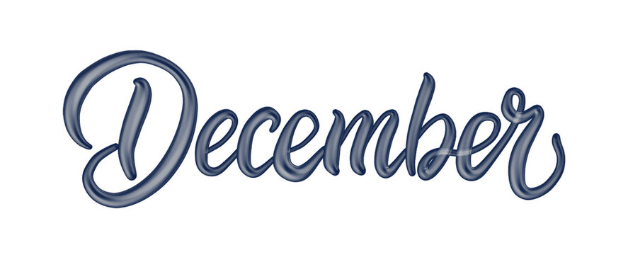 December Brush Calligraphy