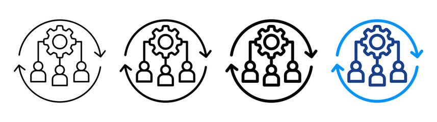 Human Resource Icon Different Style Outline Collection Set