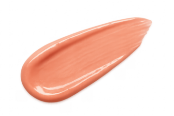 Peach pink lip gloss cosmetic liquid smear