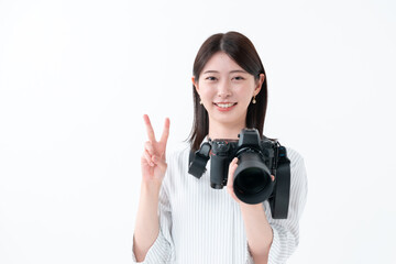 カメラ　女性