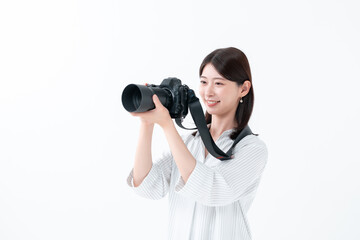 カメラ　女性