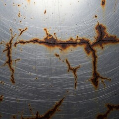 Rusting Metal Surface with Crack and Corrosion Patterns.