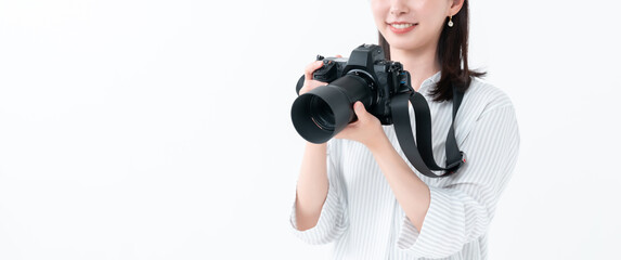 カメラ　女性