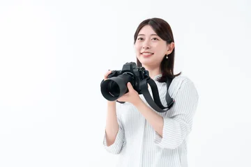 Fotobehang Muziek カメラ　女性  © naka