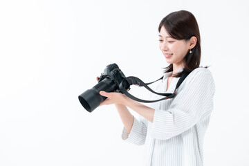 カメラ　女性