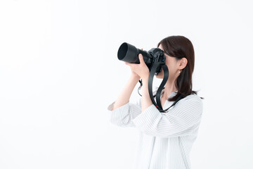 カメラ　女性