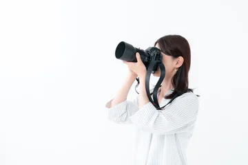 Fotobehang Muziek カメラ　女性  © naka