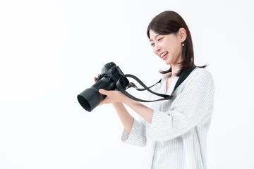 Fotobehang Beren カメラ　女性  © naka