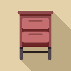 Simple and elegant nightstand with two drawers, perfect for storing bedside essentials