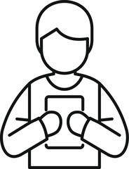 Young boy engaging with a tablet, symbolizing the impact of mobile technology on children's learning and entertainment