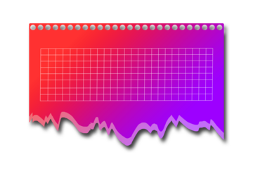torn pink and purple gradient paper background with boxes for text	
