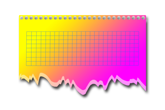 torn pink and yellow gradient paper background with boxes for text	