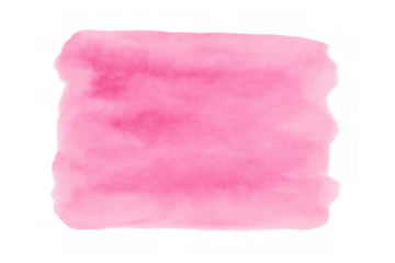 Pink watercolor paint stroke background element creating an artistic abstract texture on transparent backdrop