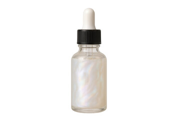 Dropper bottle with pearlescent serum, cosmetics and beauty product