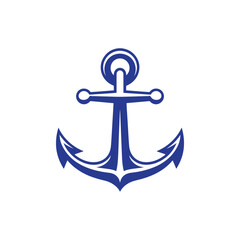 Nautical navy anchor symbol for maritime adventures and ocean voyages, perfect for branding, logos and seaside themes, a symbol of stability and hope
