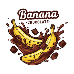Banana Chocolate Vector Logo.eps © fachri