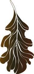 Golden oak leaf