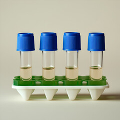 Lab Test Tubes, "Test Tubes with Clear Liquid Samples", "Scientific Experiment with Test Tubes", "Scientific Glassware in Lab Test", "Test Tubes Ready for Analysis", "Laboratory Tubes in Green Holder"