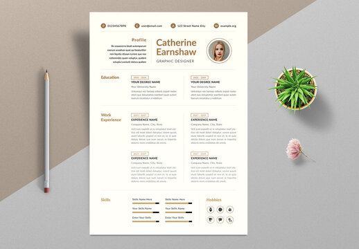 Resume Template Layout