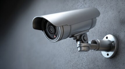 Home security camera on wall