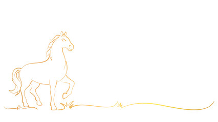 horse vector illustration. Chinese New Year 2026 elements